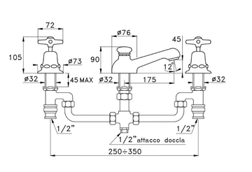 ITALICA 3256 - 3 hole shower tap with diverter by RUBINETTERIE STELLA - view 3